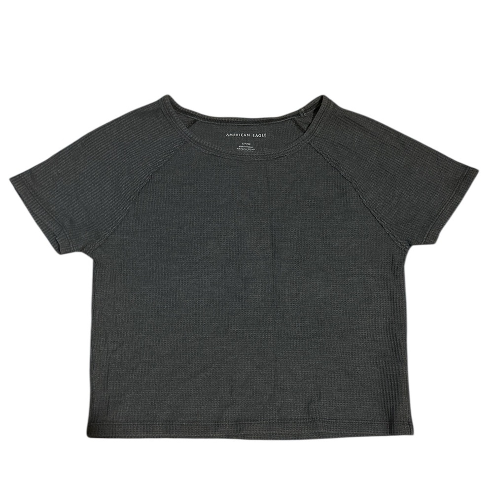 American Eagle Gray Knit Crop Top | Size Small